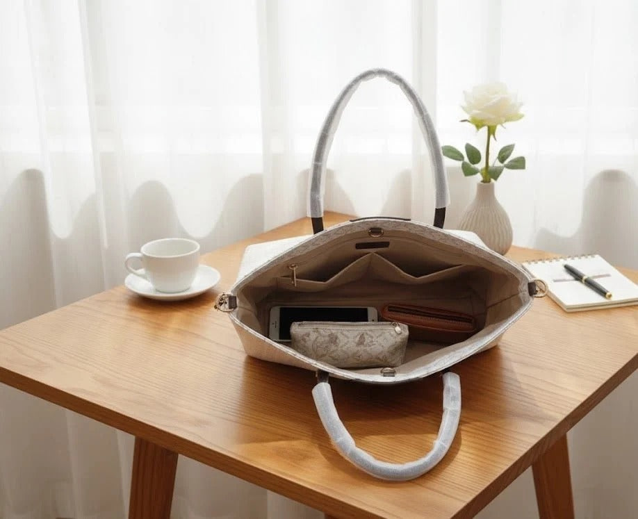 Royal Monogram Tote Handbag