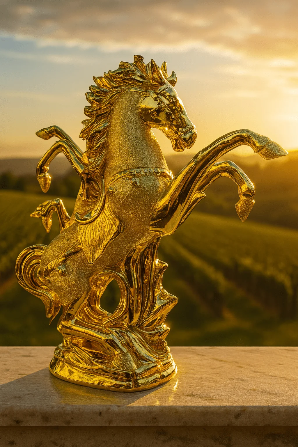 Twin Horses Sculpture