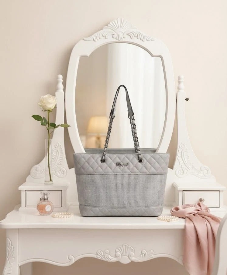 Royal Striped Tote Bag